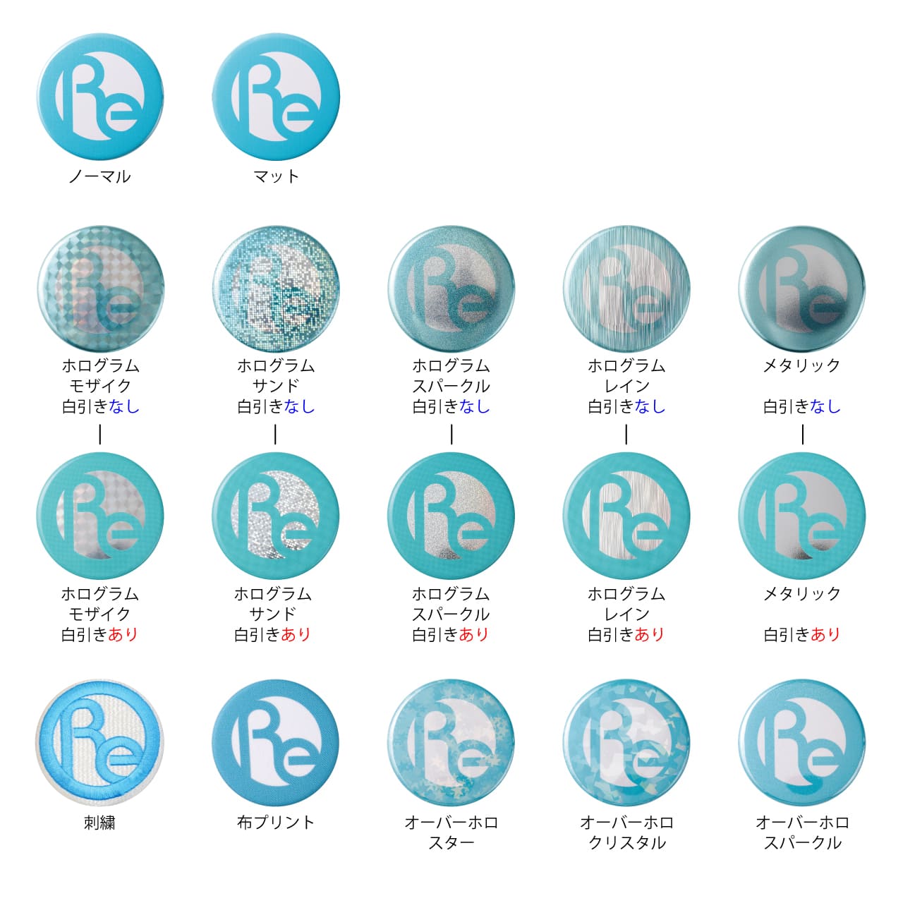 表面加工一覧